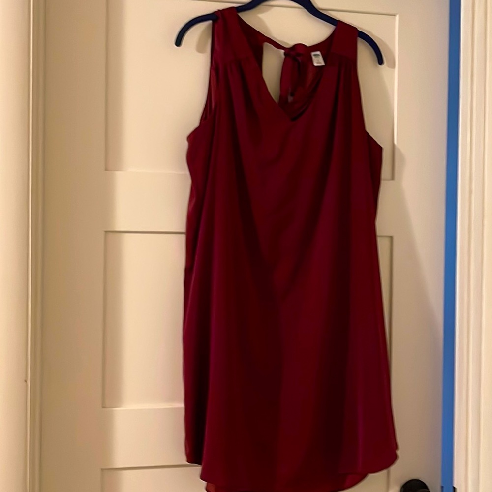 Pretty sleeveless burgundy Okd Navy dress sz L